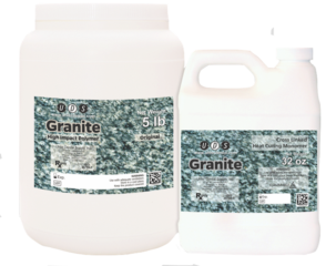 5 pound jar of granite acrylic powder and quart of acrylic monomer