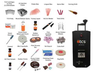 TCS Automatic Injector with assorted processing accessories