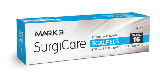 SurgiCare Sterile Disposable Scalpel #15 10/bx. - MARK3®