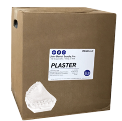 50 pound box of regular set white lab plaster with dental model example