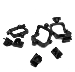 Black plastic crown and bridge articulators with back peg