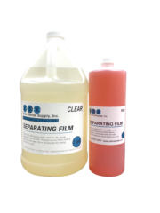 One gallon of clear separating film and one quart of red separating film