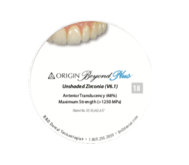 Product photograph of Origin Beyond+ White Zirconia Disc