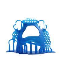 Blue 3D Printed example of wax pattern for casting