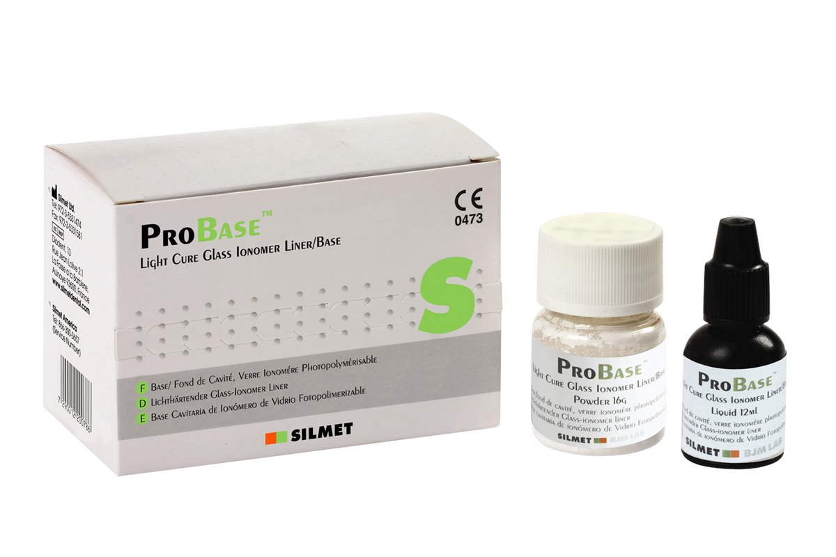 ProBase Kit Light Cure Glass Ionomer 15gm. Powder & 9ml. Liquid - Silmet