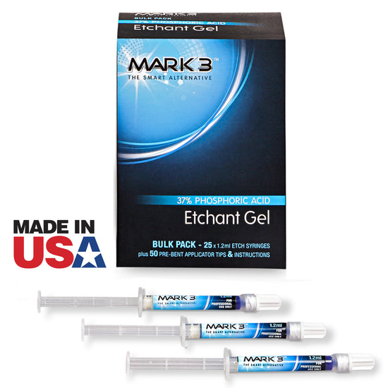 Etchant Gel 37% Bulk Pack 25/bx. (25x1.2ml. Syr. & 50 Tips) - MARK3®
