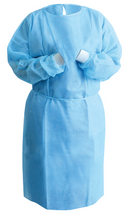 Isolation Gown Tie-Back Medium Knit Cuff Sky Blue 25g. 10/pk. - MARK3®