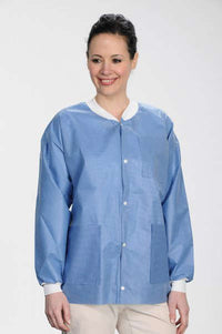 Jackets Hip Length Ceil Blue - 10/Pk