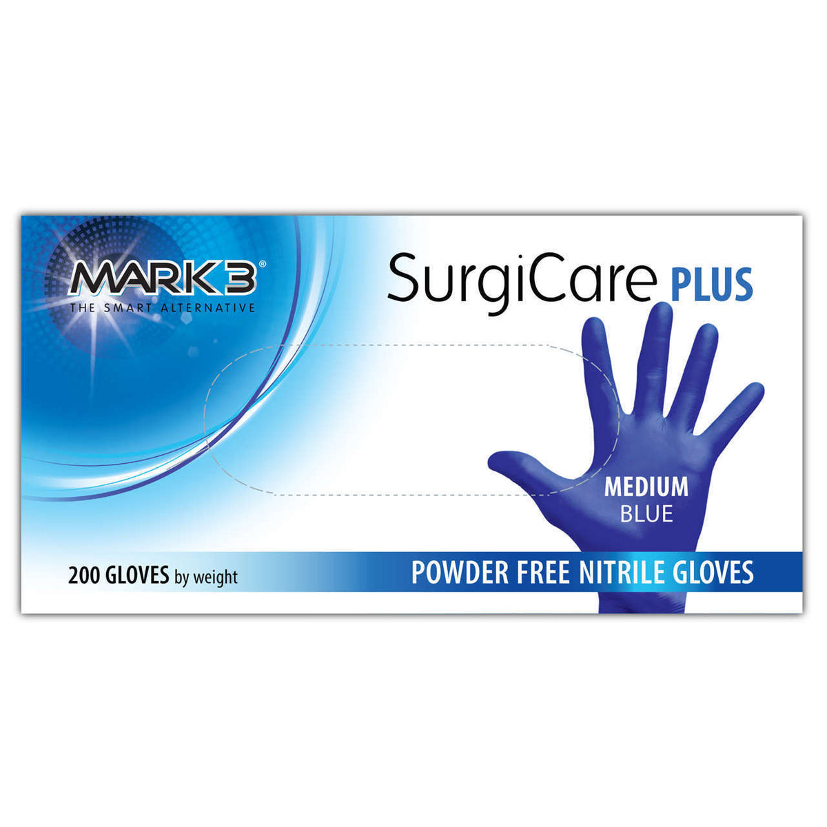 SurgiCare Plus Blue Nitrile Extra - 200/bx