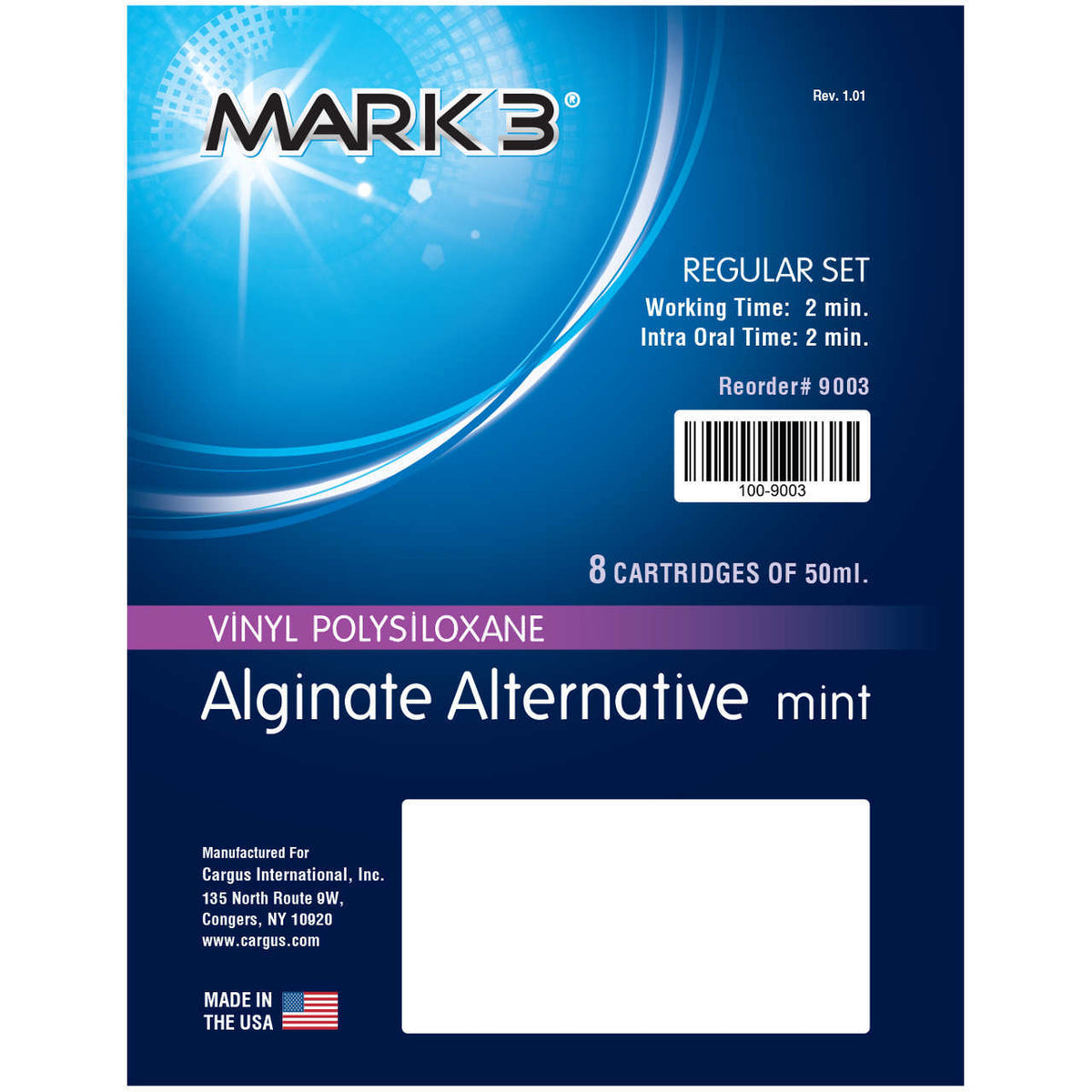 Alginate Alternative Regular Set 50ml. Cartridges 8/pk. - MARK3®