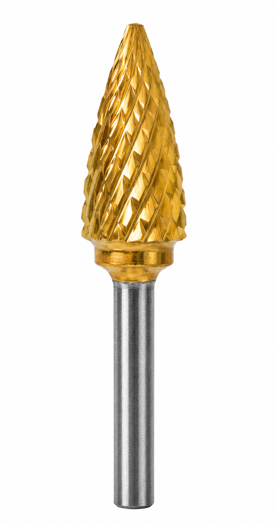 Carbide Bur-Gold Cone-Diam. Cut
