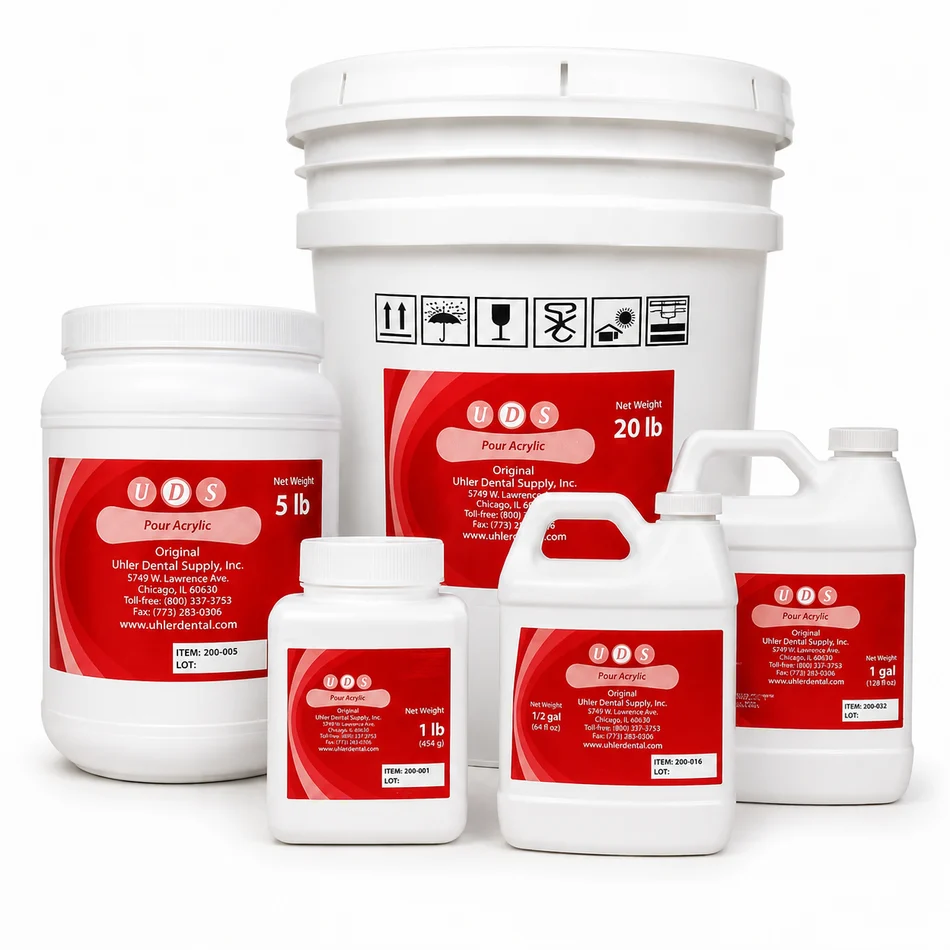 Uhler Acrylic Heat Cure 22lbs [Powder & Liquid]